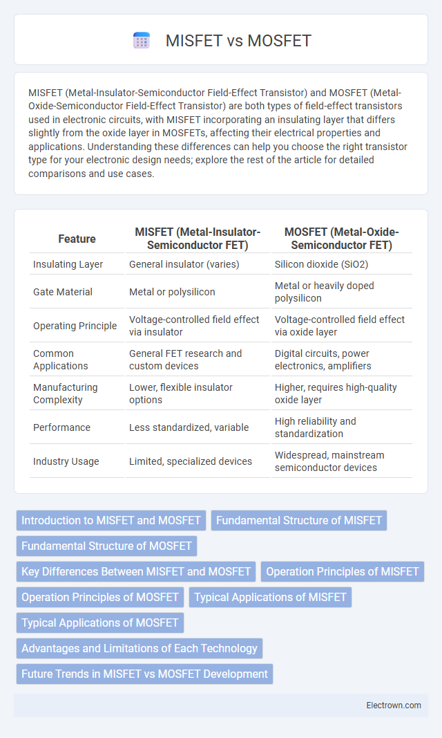 MISFET vs MOSFET in Semiconductor Devices - What is The Difference?
