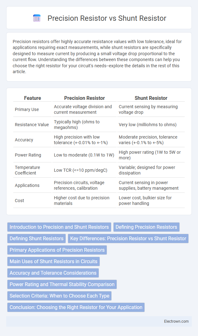Precision Resistor vs Shunt Resistor in Instrumentation Electronics - What is The Difference?