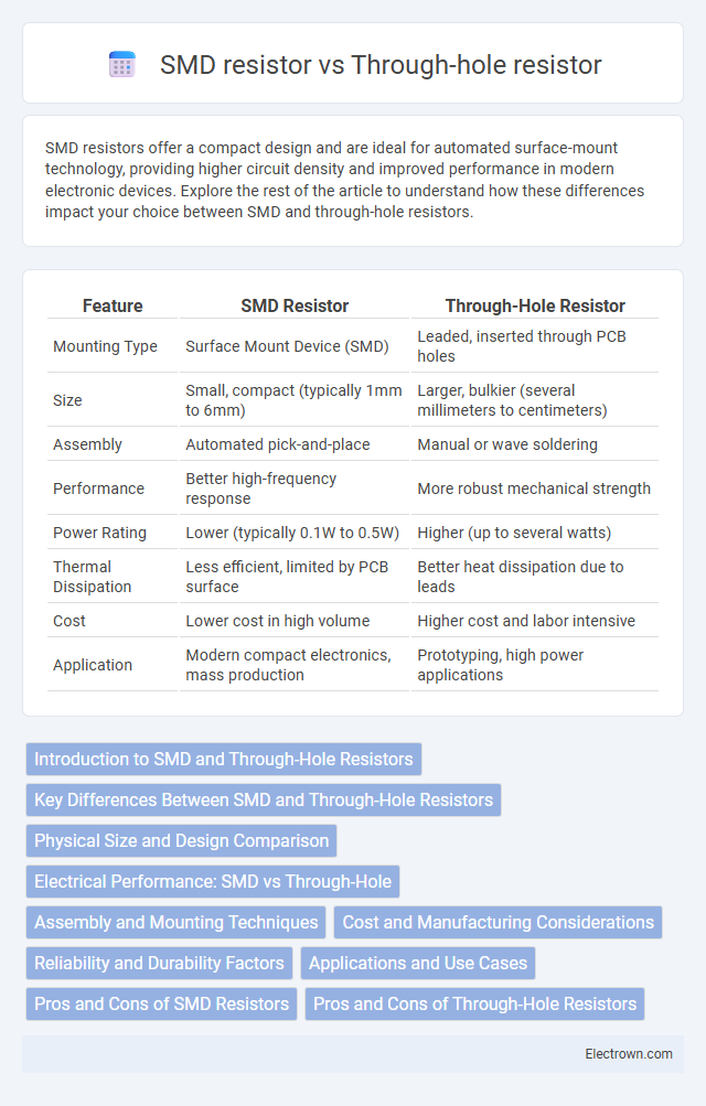 SMD resistor vs Through-hole resistor in Electronic Materials - What is The Difference?