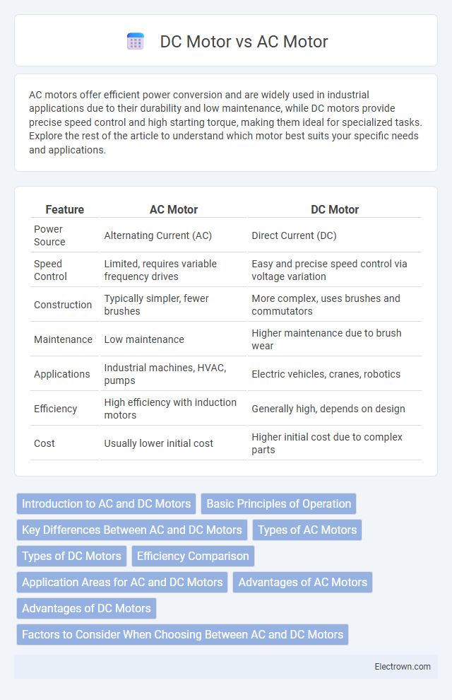 DC Motor vs AC Motor in Industrial Electronics - What is The Difference?