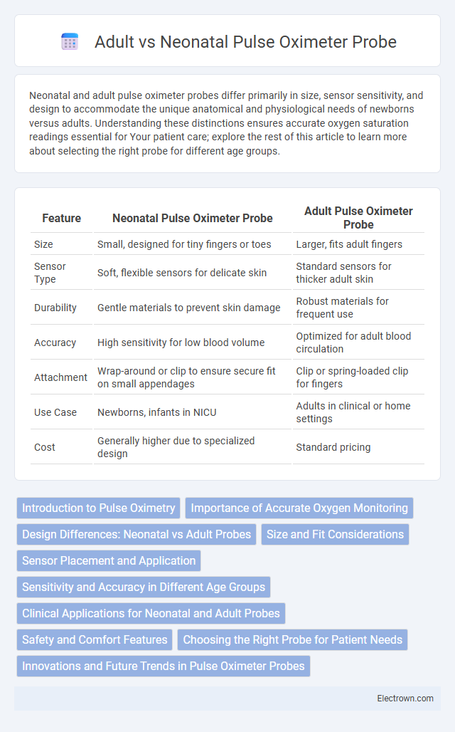 Adult vs Neonatal Pulse Oximeter Probe in Biomedical Electronics - What is The Difference?