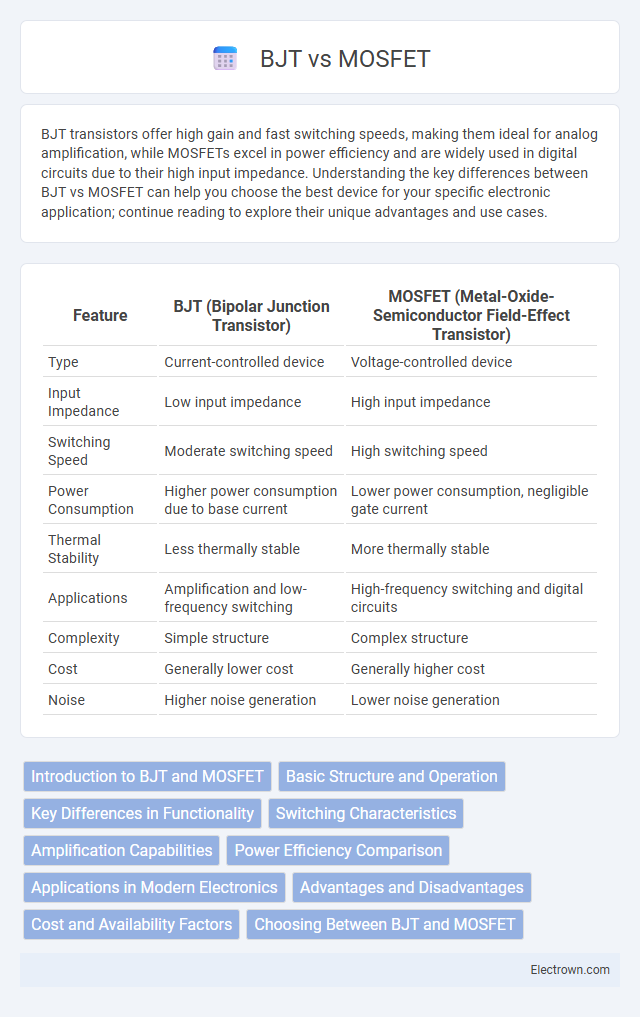 BJT vs MOSFET in Analog Electronics - What is The Difference?