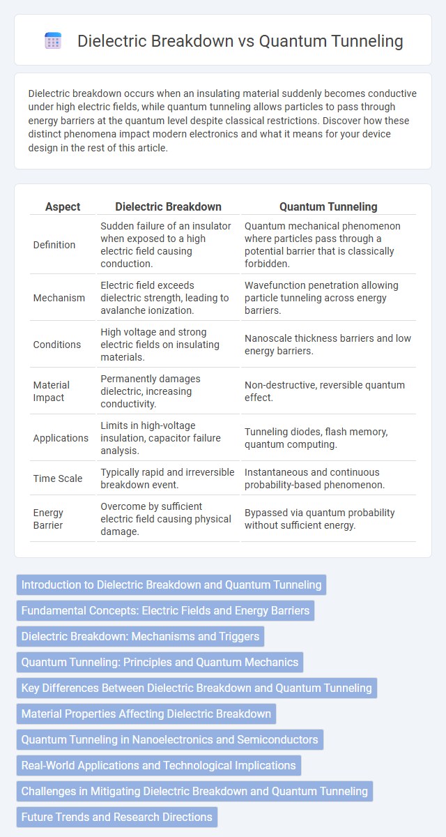 Dielectric Breakdown vs Quantum Tunneling in Nanoelectronics - What is The Difference?