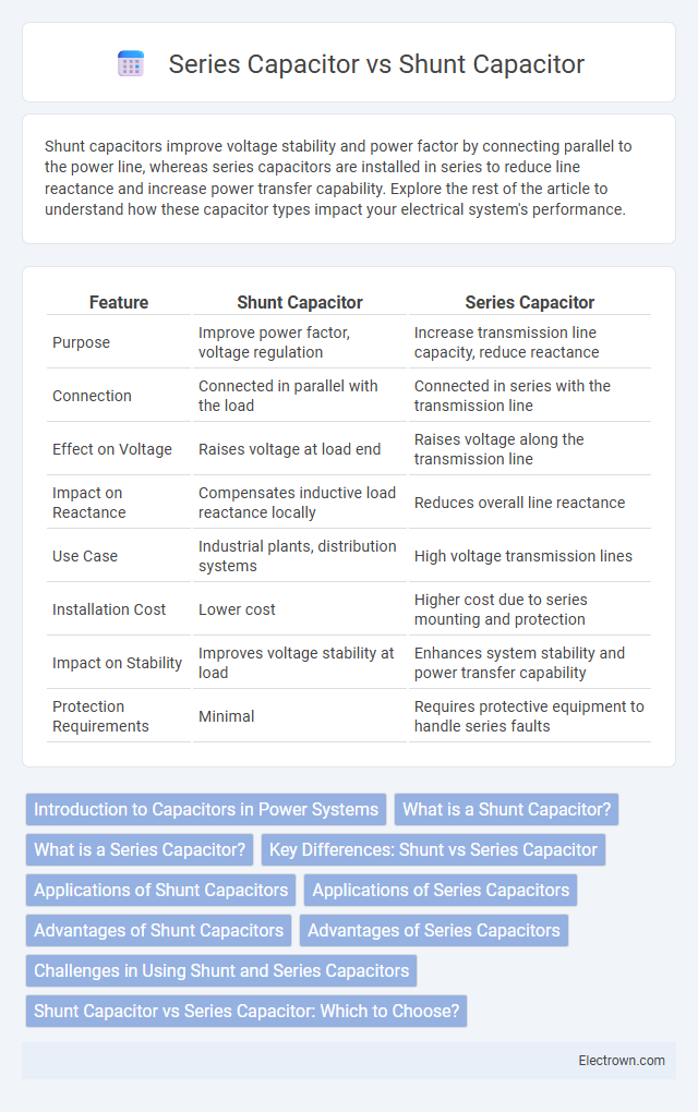Series Capacitor vs Shunt Capacitor in Industrial Electronics - What is The Difference?