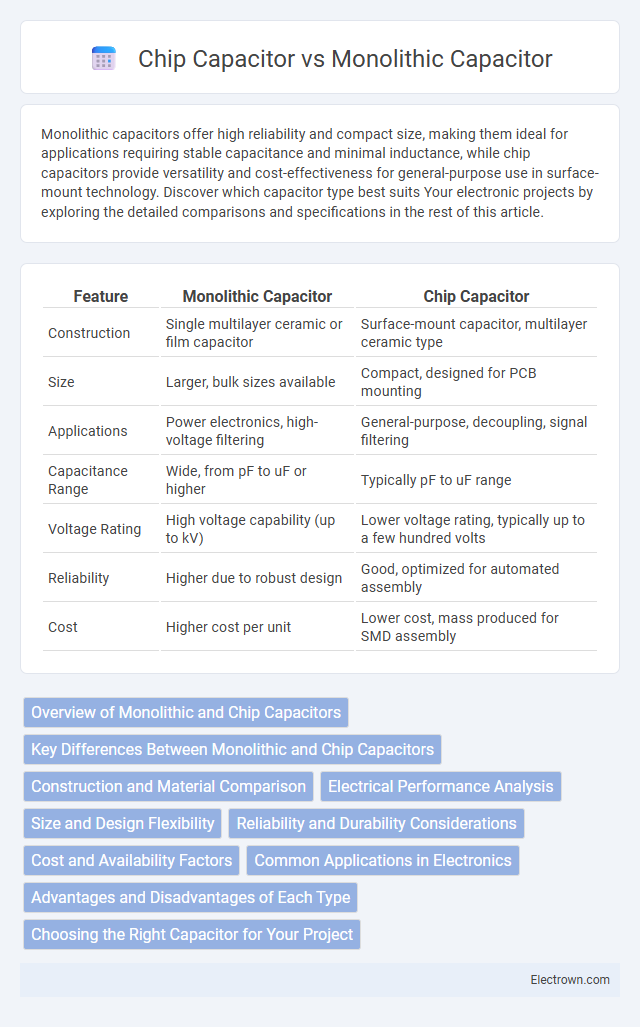 Chip Capacitor vs Monolithic Capacitor in Electronic Materials - What is The Difference?