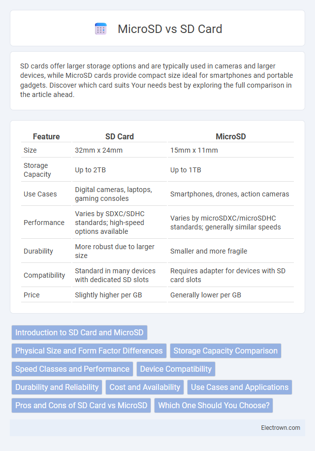 MicroSD vs SD Card in Consumer Electronics - What is The Difference?