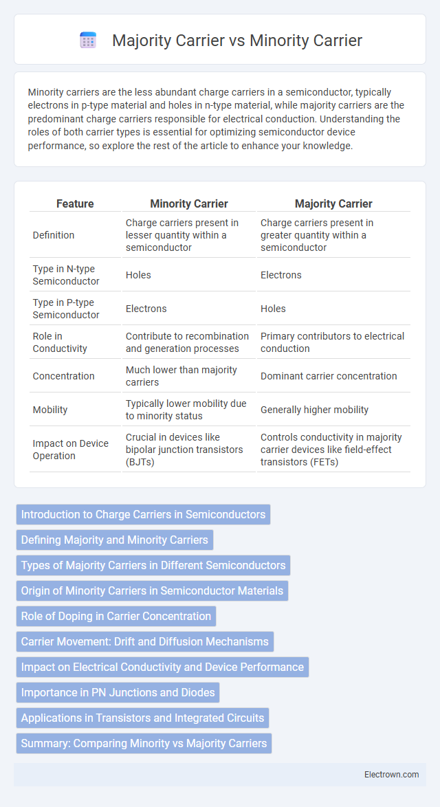 Majority Carrier vs Minority Carrier in Semiconductor Devices - What is The Difference?