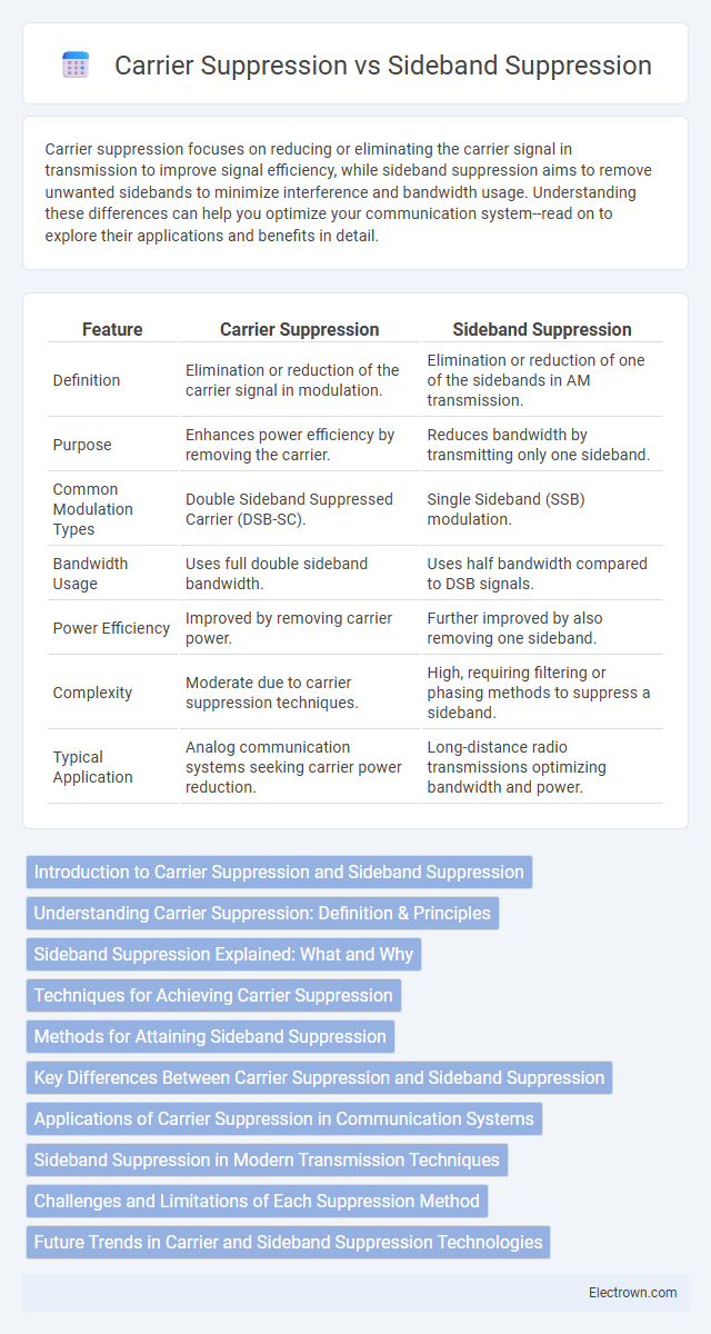 Carrier Suppression vs Sideband Suppression in Communication Electronics - What is The Difference?