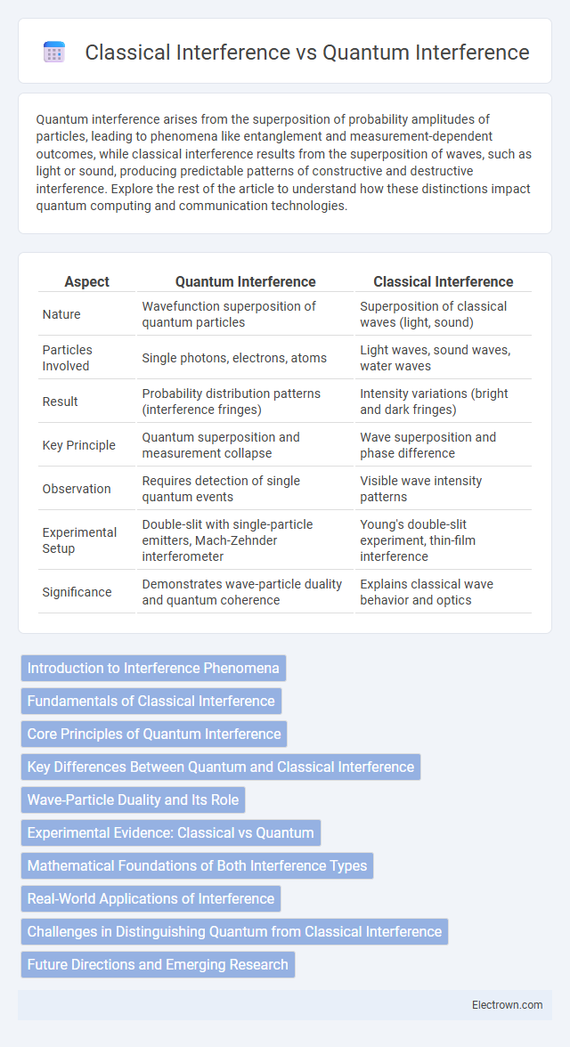 Classical Interference vs Quantum Interference in Quantum Electronics - What is The Difference?