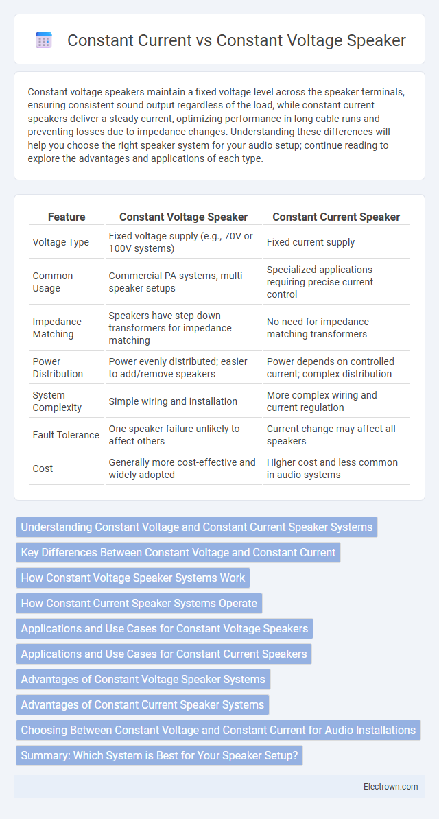 Constant Current vs Constant Voltage Speaker in Audio Electronics - What is The Difference?