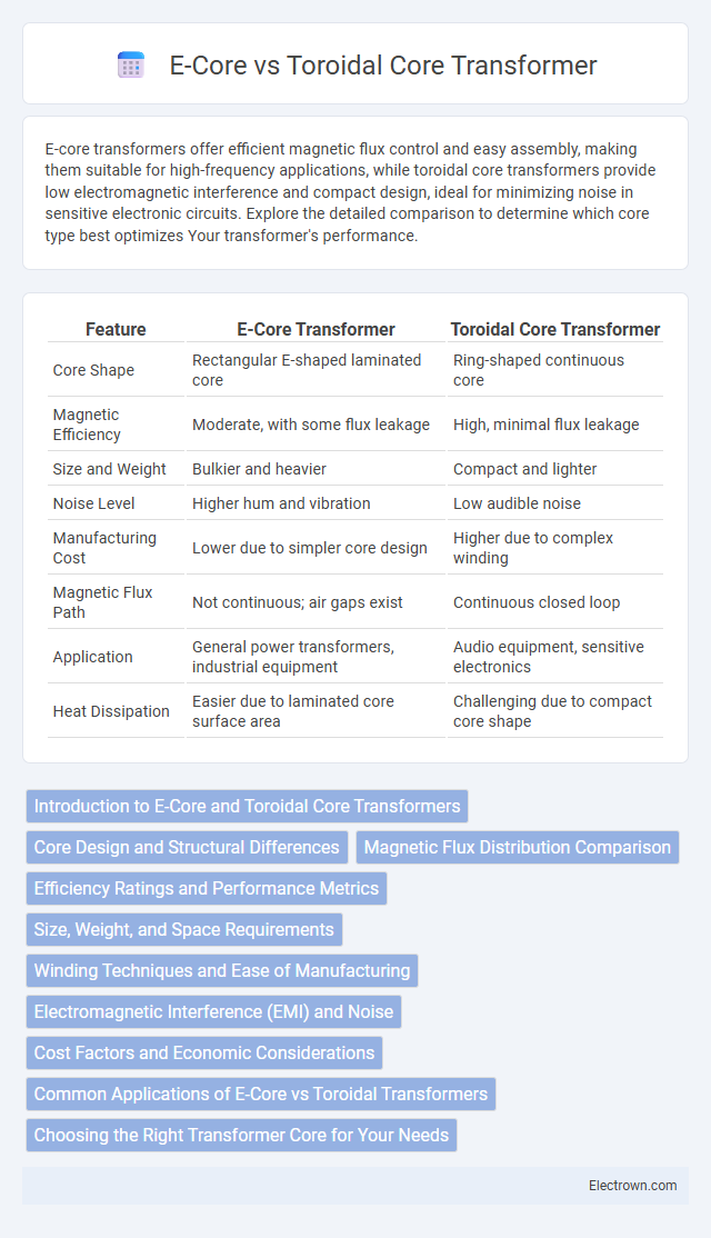 E-Core vs Toroidal Core Transformer in Power Electronics - What is The Difference?