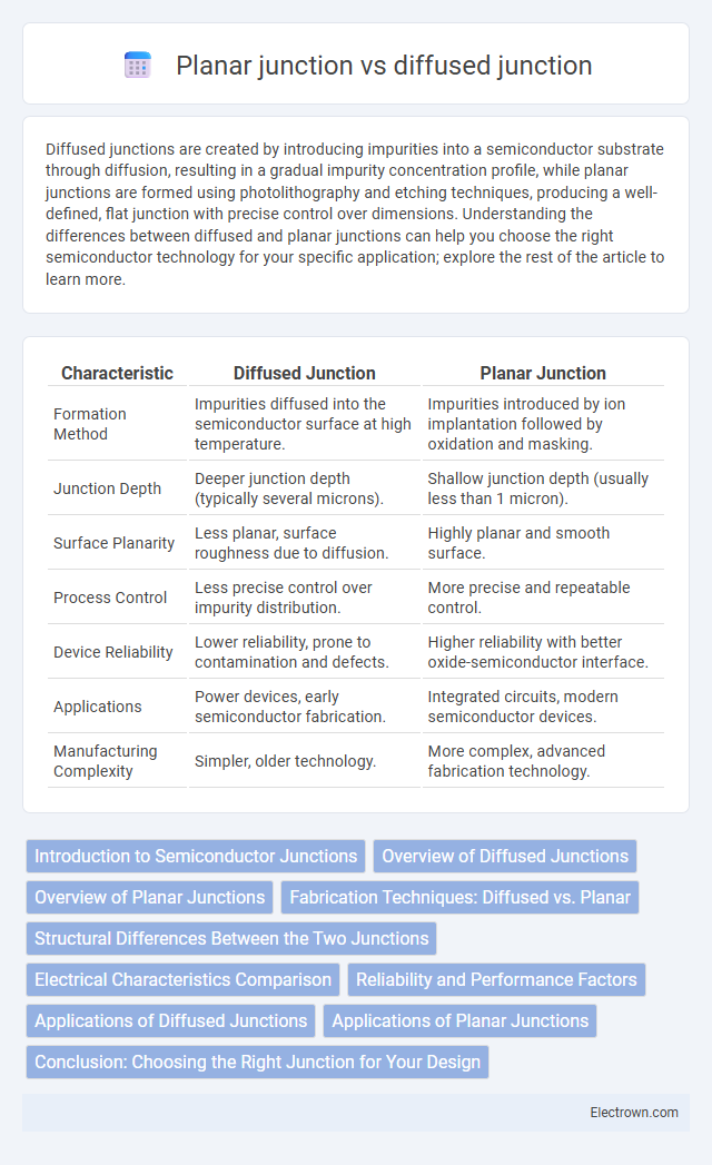 Planar junction vs diffused junction in Semiconductor Devices - What is The Difference?