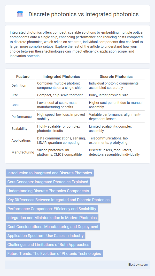 Discrete photonics vs Integrated photonics in Optoelectronics - What is The Difference?
