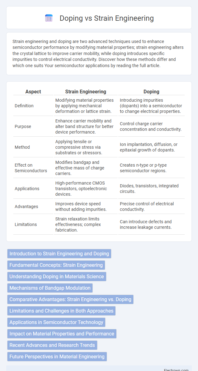 Doping vs Strain Engineering in Nanoelectronics - What is The Difference?