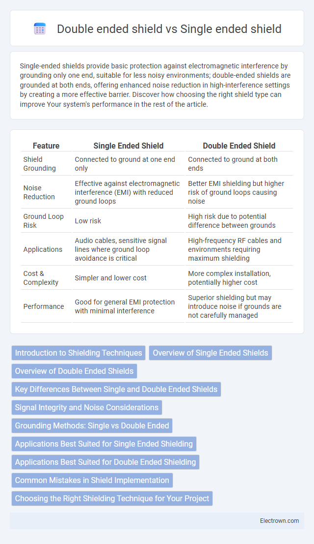 Double ended shield vs Single ended shield in Instrumentation Electronics - What is The Difference?