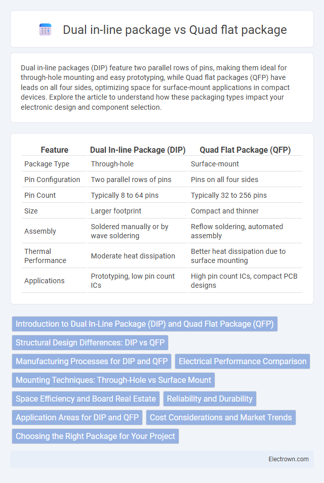 Dual in-line package vs Quad flat package in Electronic Materials - What is The Difference?