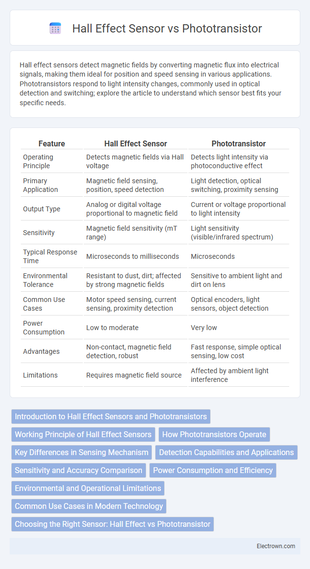 Hall Effect Sensor vs Phototransistor in Semiconductor Devices - What is The Difference?