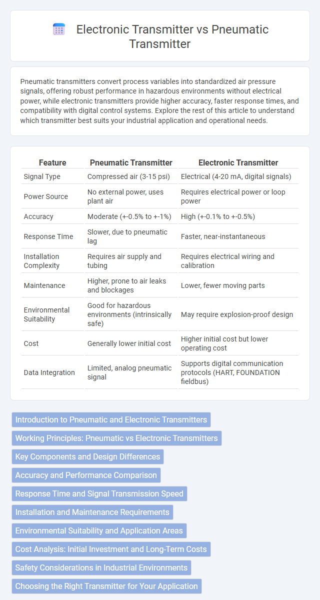 Electronic Transmitter vs Pneumatic Transmitter in Instrumentation Electronics - What is The Difference?