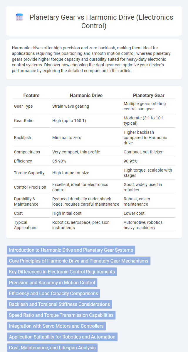Planetary Gear vs Harmonic Drive (Electronics Control) in Automotive Electronics - What is The Difference?