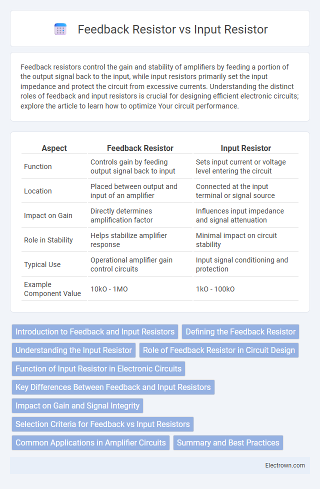 Feedback Resistor vs Input Resistor in Analog Electronics - What is The Difference?