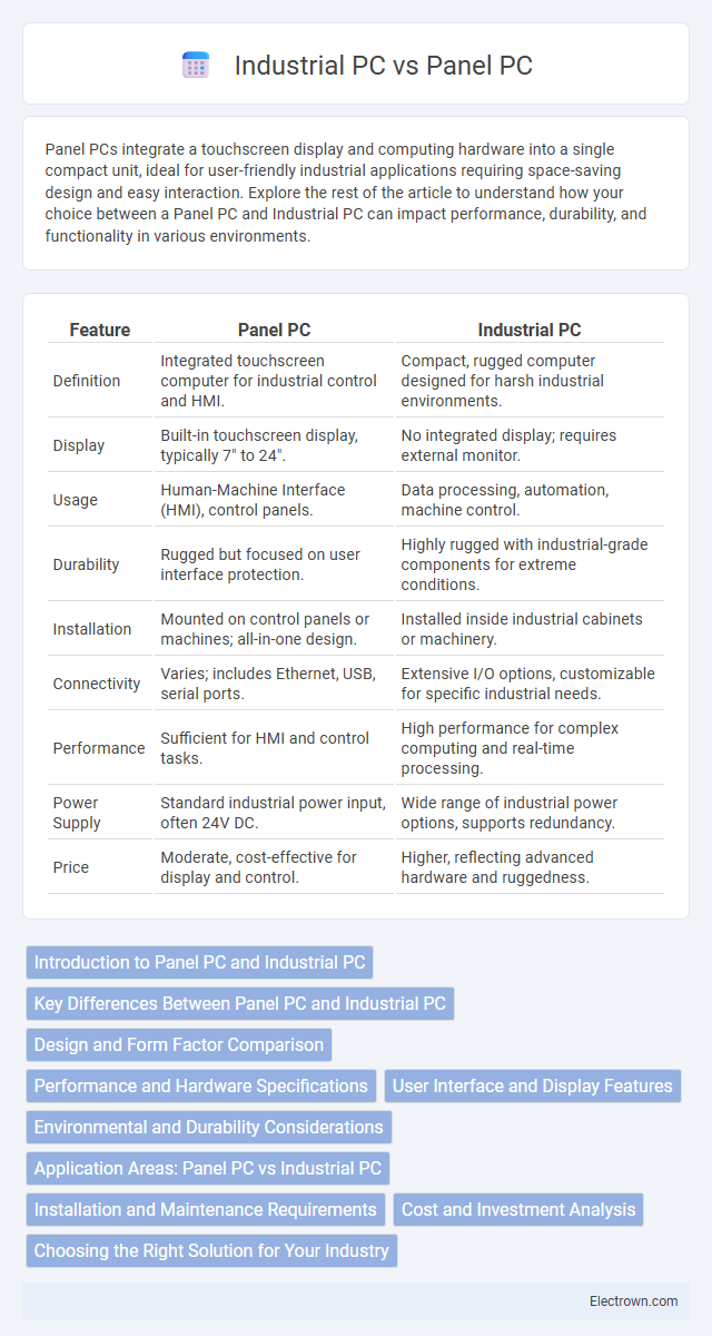 Industrial PC vs Panel PC in Industrial Electronics - What is The Difference?