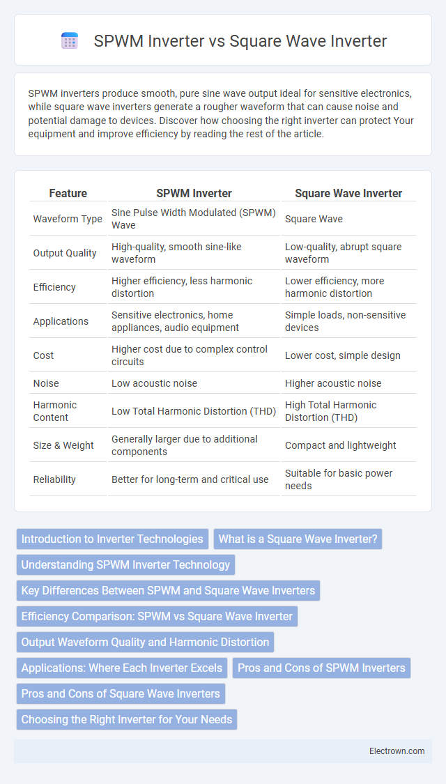SPWM Inverter vs Square Wave Inverter in Power Electronics - What is The Difference?