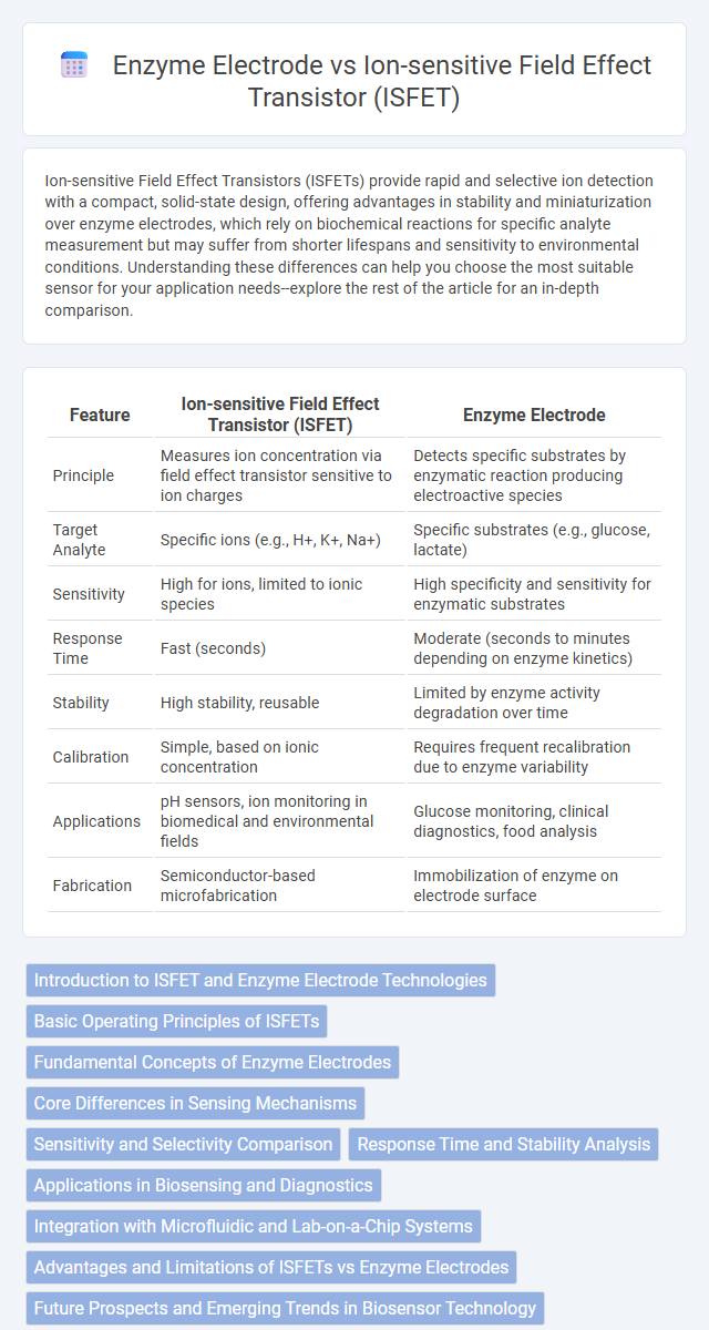 Enzyme Electrode vs Ion-sensitive Field Effect Transistor (ISFET) in Biomedical Electronics - What is The Difference?