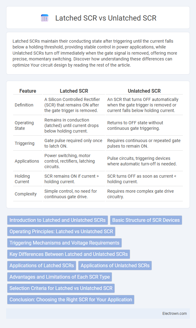 Latched SCR vs Unlatched SCR in Semiconductor Devices - What is The Difference?
