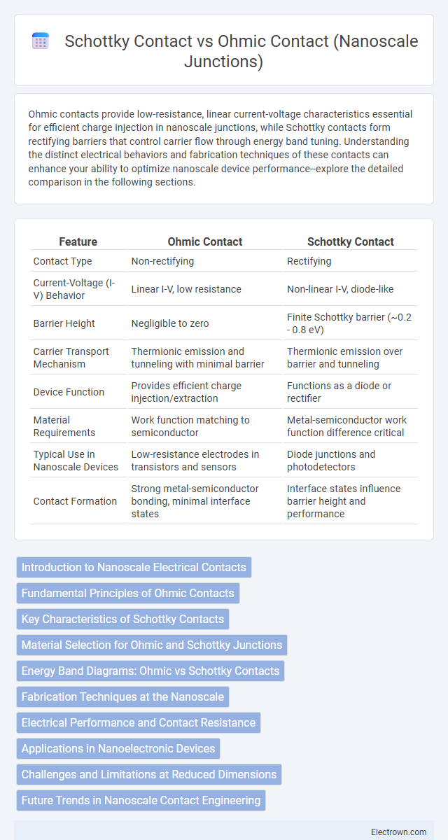 Schottky Contact vs Ohmic Contact (Nanoscale Junctions) in Nanoelectronics - What is The Difference?