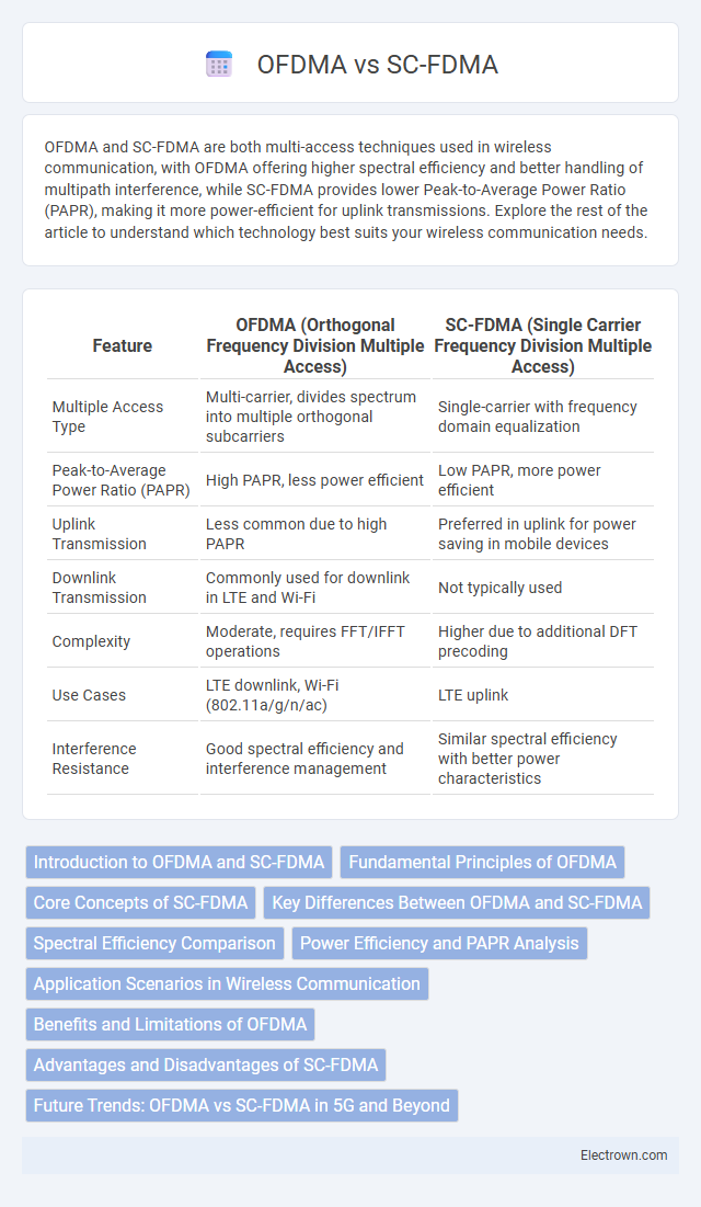 OFDMA vs SC-FDMA in Communication Electronics - What is The Difference?