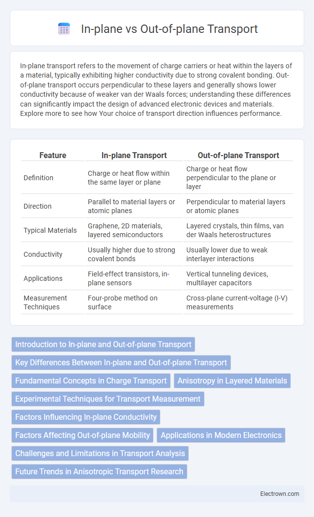 In-plane vs Out-of-plane Transport in Nanoelectronics - What is The Difference?