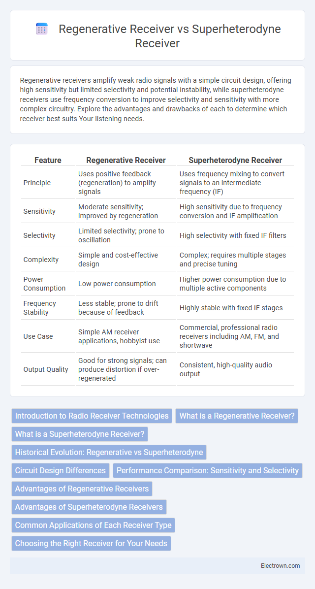 Regenerative Receiver vs Superheterodyne Receiver in Communication Electronics - What is The Difference?