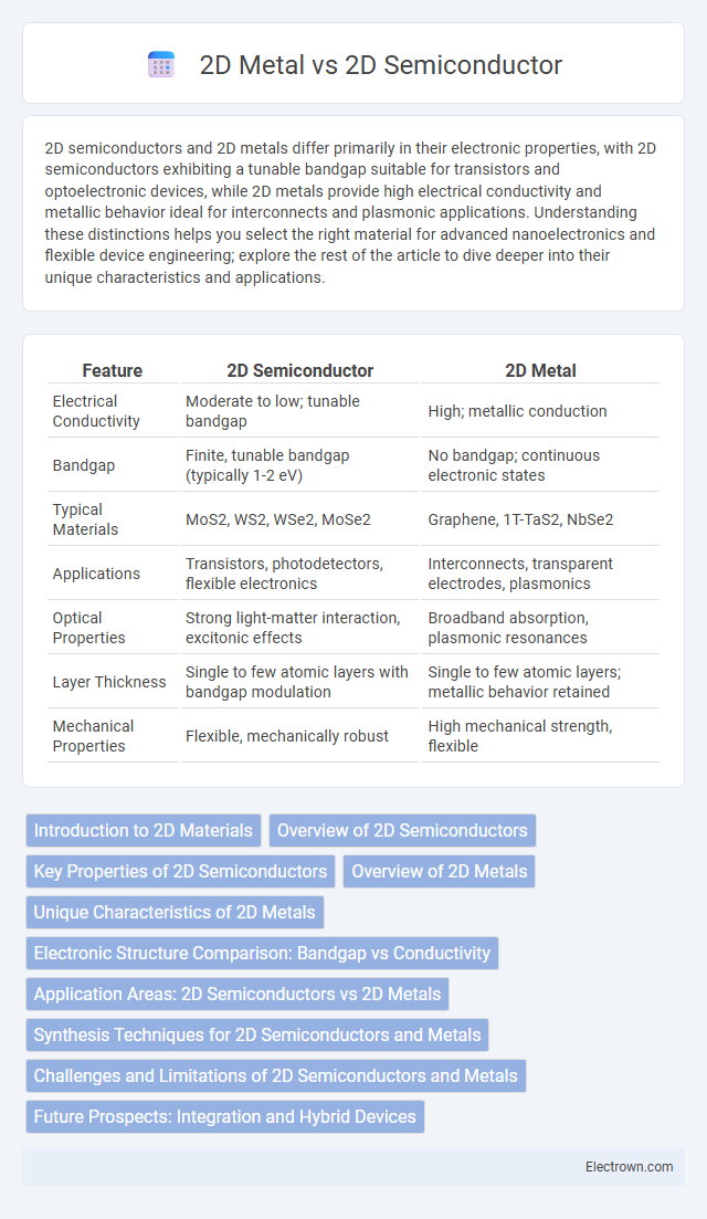 2D Metal vs 2D Semiconductor in Nanoelectronics - What is The Difference?