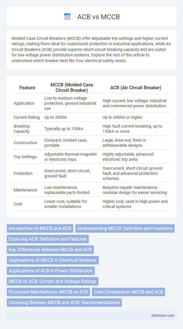 ACB vs MCCB in Industrial Electronics - What is The Difference?