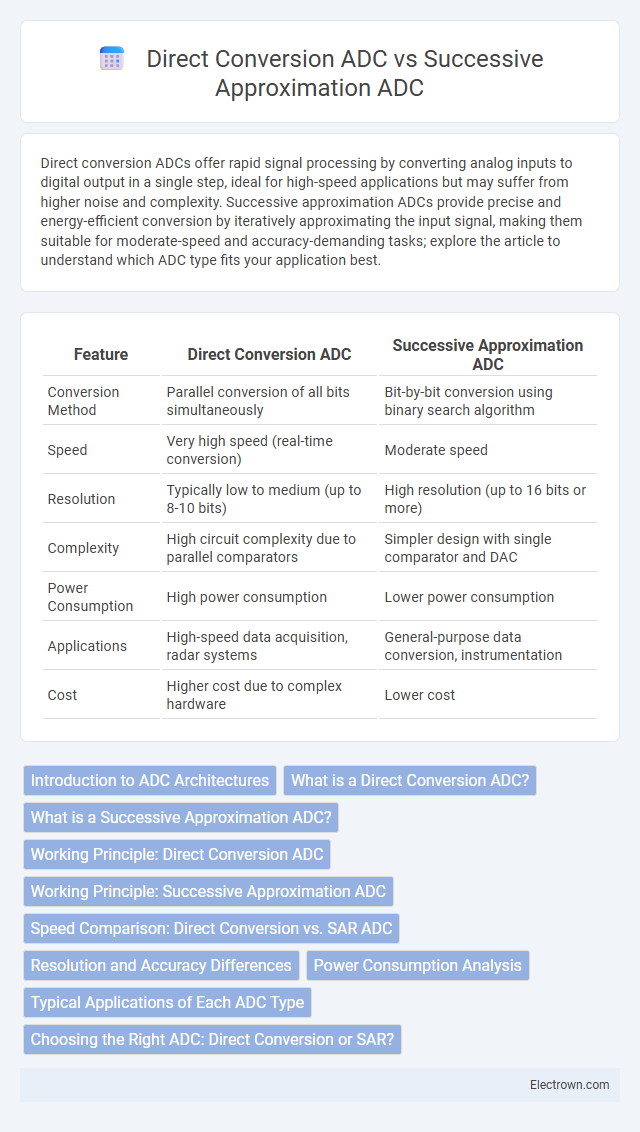 Direct Conversion ADC vs Successive Approximation ADC in Digital Electronics - What is The Difference?
