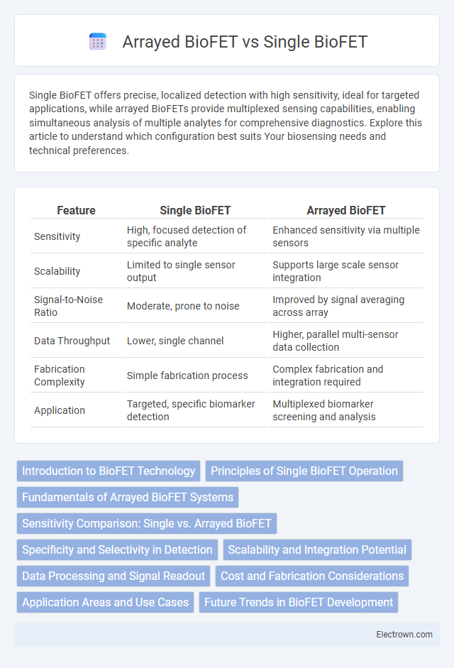Arrayed BioFET vs Single BioFET in Nanoelectronics - What is The Difference?