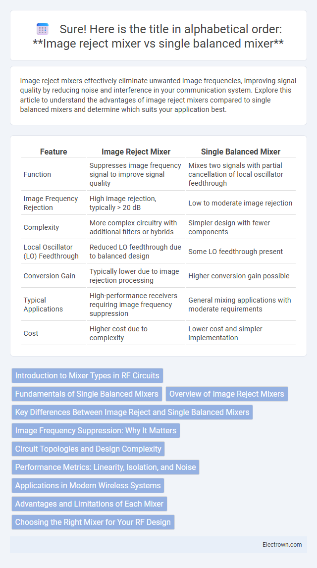 Sure! Here is the title in alphabetical order:
**Image reject mixer vs single balanced mixer** in Radio-Frequency (RF) Electronics - What is The Diffe