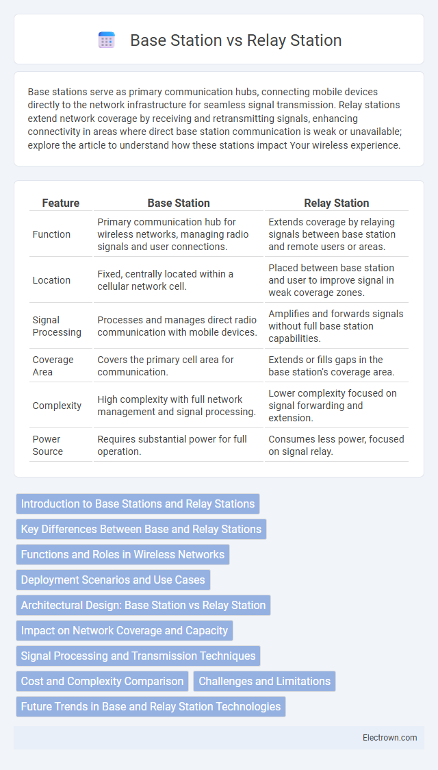 Base Station vs Relay Station in Communication Electronics - What is The Difference?