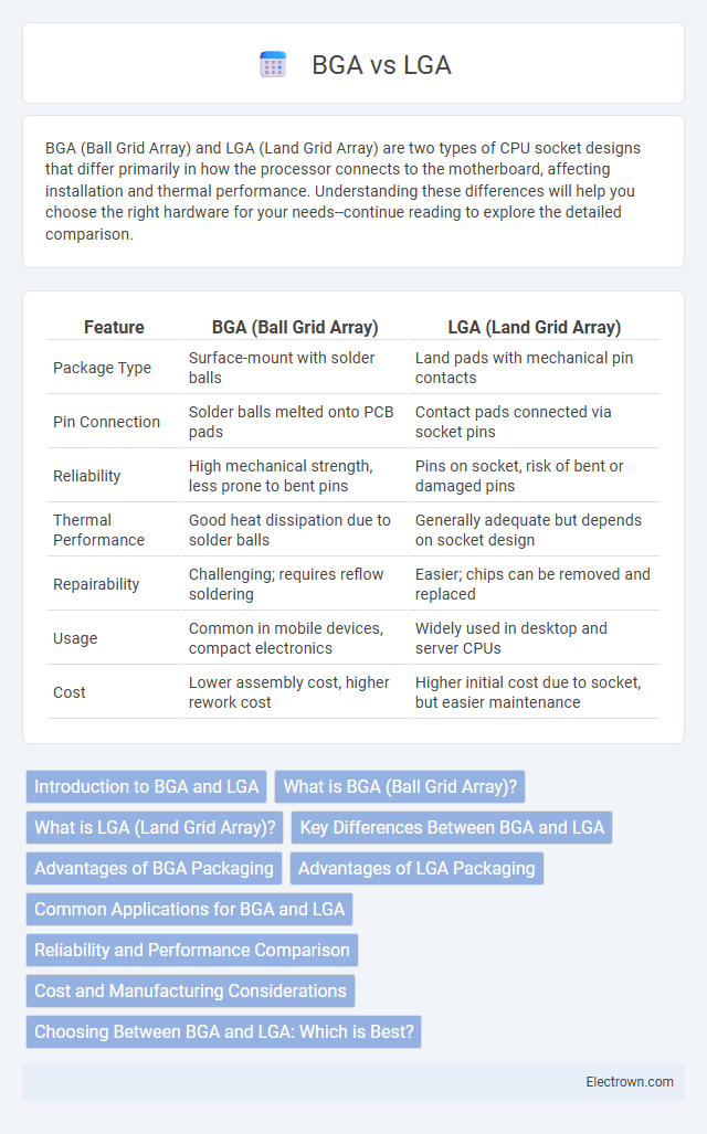 BGA vs LGA in Microelectronics - What is The Difference?