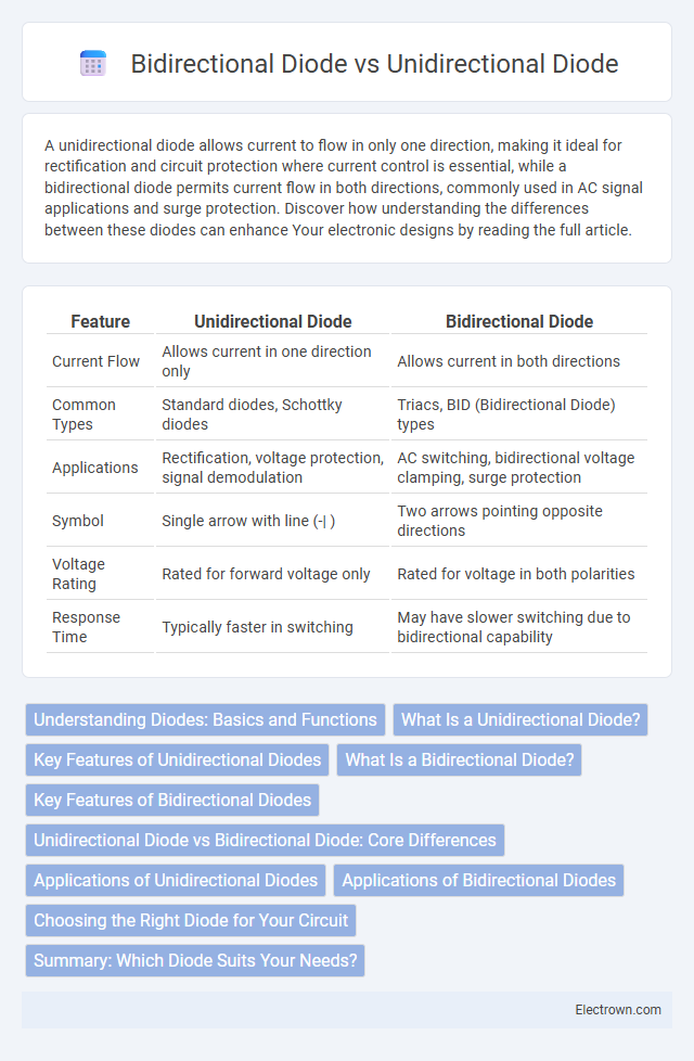 Bidirectional Diode vs Unidirectional Diode in Power Electronics - What is The Difference?