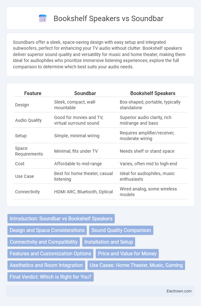 Bookshelf Speakers vs Soundbar in Consumer Electronics - What is The Difference?