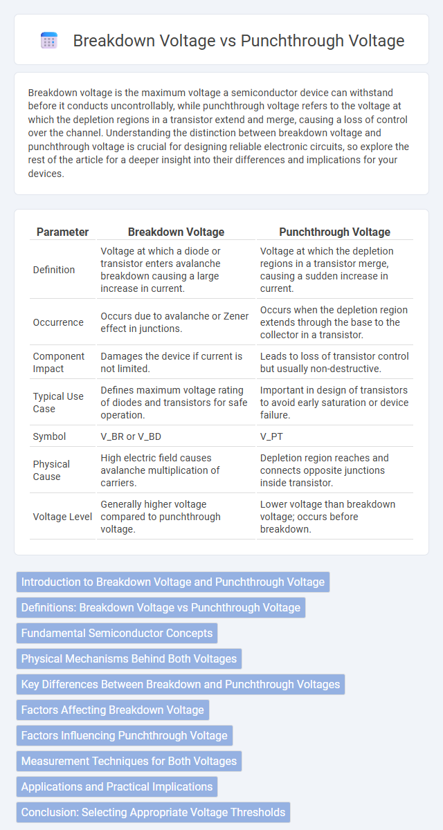 Breakdown Voltage vs Punchthrough Voltage in Microelectronics - What is The Difference?
