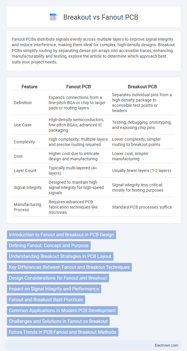 Breakout vs Fanout PCB in Electronic Materials - What is The Difference?