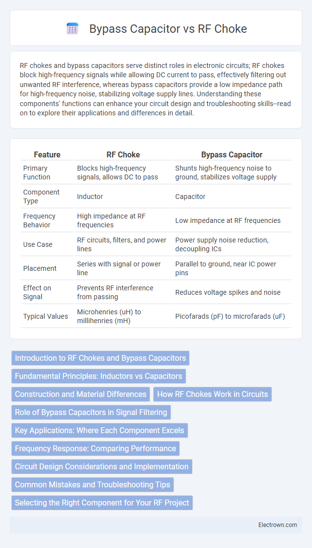 Bypass Capacitor vs RF Choke in Communication Electronics - What is The Difference?