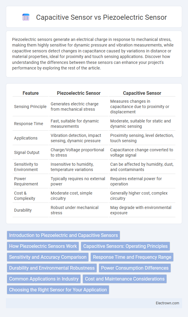 Capacitive Sensor vs Piezoelectric Sensor in Instrumentation Electronics - What is The Difference?