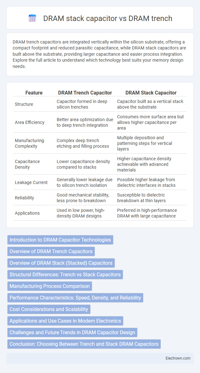 DRAM stack capacitor vs DRAM trench in Solid-State Electronics - What is The Difference?