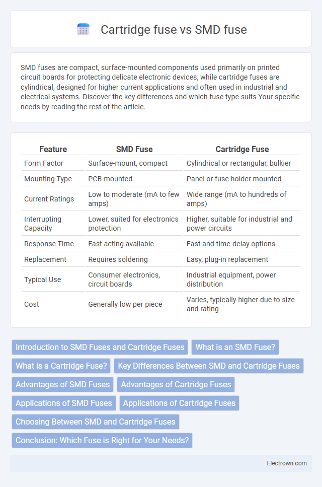 Cartridge fuse vs SMD fuse in Instrumentation Electronics - What is The Difference?