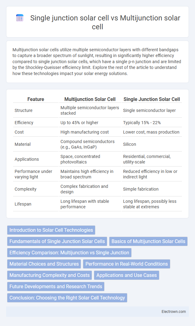 Single junction solar cell vs Multijunction solar cell in Optoelectronics - What is The Difference?