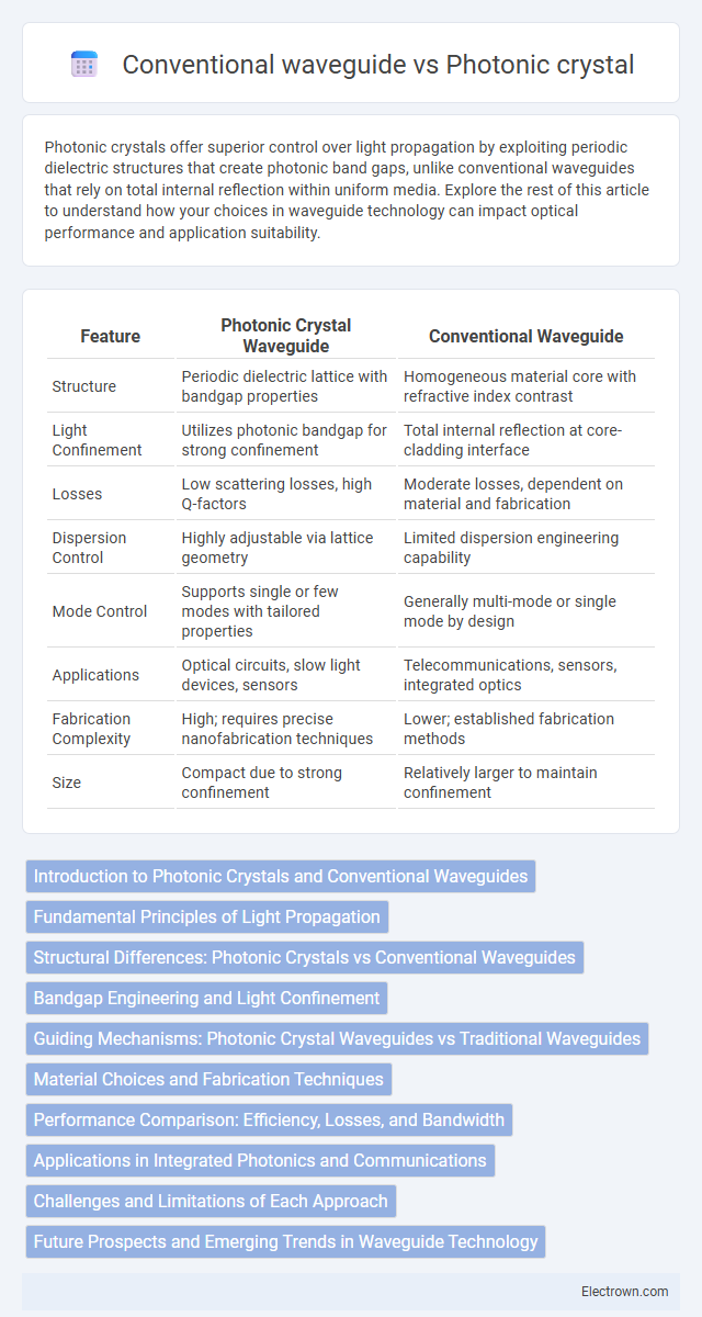 Conventional waveguide vs Photonic crystal in Optoelectronics - What is The Difference?