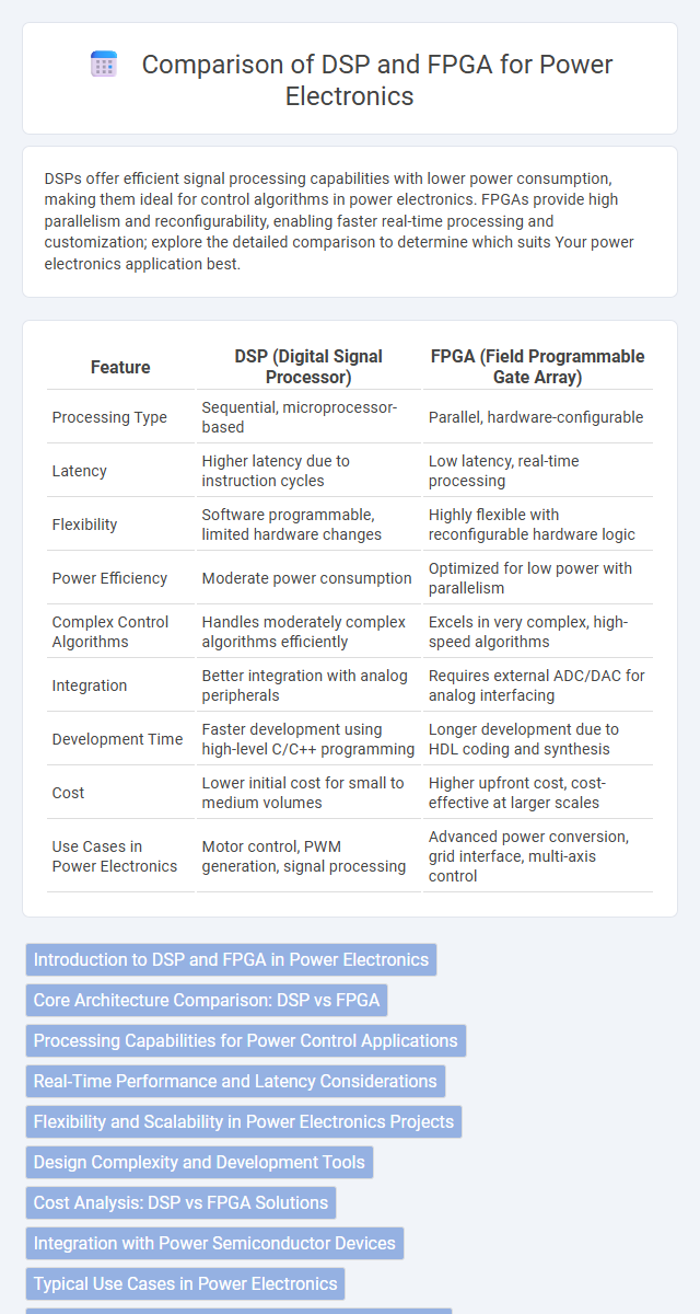 Comparison of DSP and FPGA for Power Electronics in Power Electronics - What is The Difference?